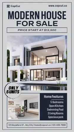 Modern House For Sale Instagram Story