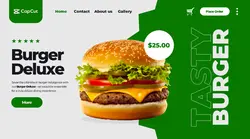 Burger Web Delivery Web Design Landing Page