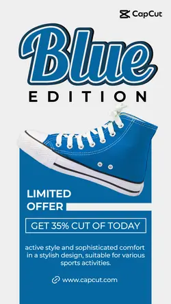 Fashion Shoes Instagram Story Blue Edition