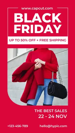 Black Friday Red Color Instagram Story