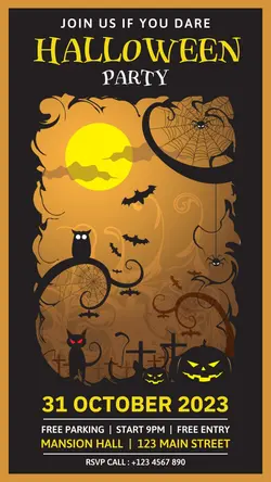 Halloween Party Invitation for Instagram Story