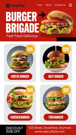 Burger Brigade Instagram Story