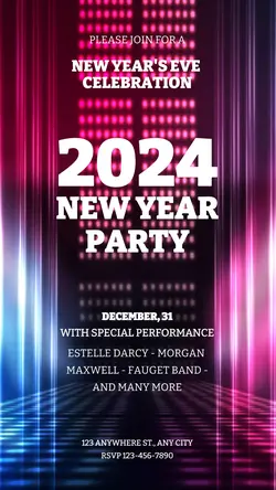 New Year's Party Invitaion Instagram Story