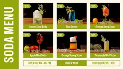 Food and Beverage Menu Soda Facebook Cover