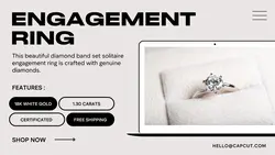 Fashion Jewerly Engagement Ring Product Display Youtube Thumbnail