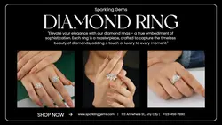 Jewelry Diamond Ring Product Display