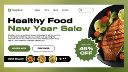 Healthy Food New Year Sale Promotion Website