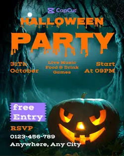 Halloween Party Invitation Instagram Portrait