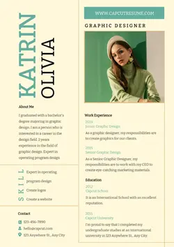 Business Graphic Designer Resume