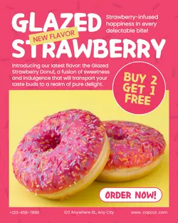 Food New Flavor Donut Display Instagram Post