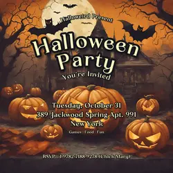 Halloween Party Poster Invitation Instagram Post
