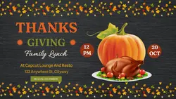 Thanksgiving Lunch Invitation Twitter Post