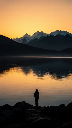 Wallpaper creative poster mountains