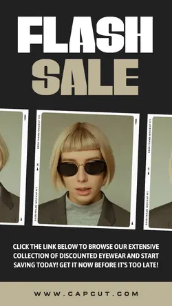 Black Modern Eyewear Sales Promotion Story