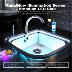 E-Commerce Household Bathroom Premium LED Sink Hero Image