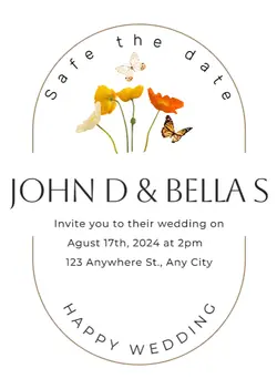 Non-marketing Invitation Wedding