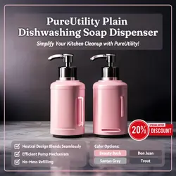 E-commerce HouseholdPureUtility Plain Dishwashing Soap Dispenser Product Callout