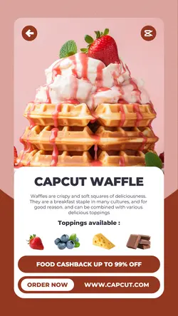Waffle Food Promotion Instagram story
