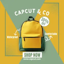 Minimalist School Backpack Bag Sale Instagram Post