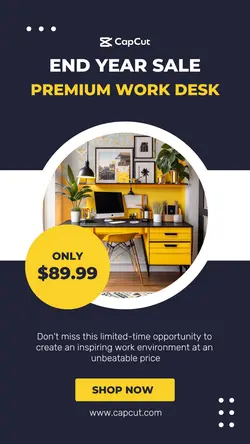 Furnirure Work Desk Promotion Instagram story