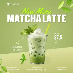 Food & Beverage Matcha Latte Product Promotion