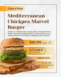 Food Vegetarian Burger Product Display Instagram Portrait