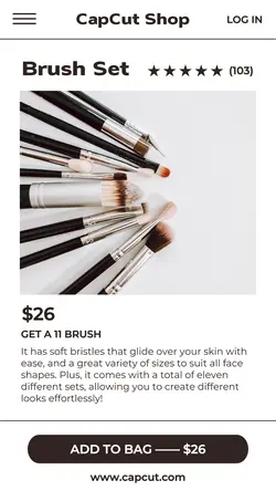 Beauty Brush Display Product Instagram Story