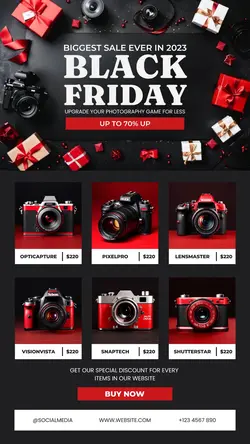 Black Friday Camera Promotion for Instagram Story