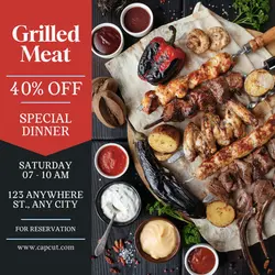 Food Promotion Grilled Meat Instagram Post