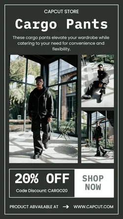 Fashion Cargo Pants Promotion Instagram Story