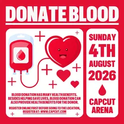 Healhty Care Donate Blood Promotion Instagram Post Red Flat Modern