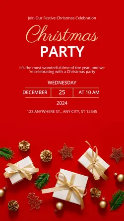 Christmas Party Invitation Instagram Story