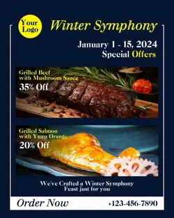 Food and Beverage Winter Symphony Instagram Portrait