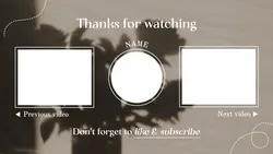 Non-marketing YouTube End Screen Channel White Minimalist