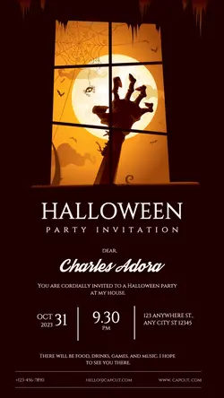 Halloween Party Invititation TikTok Post