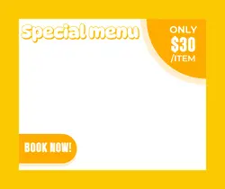 E-commerce food and beverage yellow frame