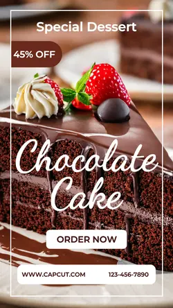 Chocolate Cake Dessert Sale Promotion