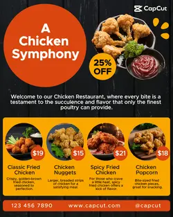 Chicken Resto Menu Promotion Instagram Portrait