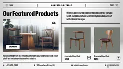 Furniture Wood Chair Product Display Twitter Post