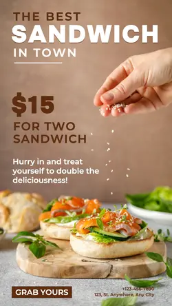 Food The Best Sandwich Promotion Instagram Story