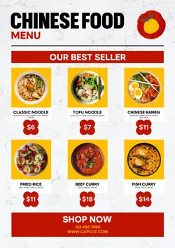 Chinese Food Menu Design