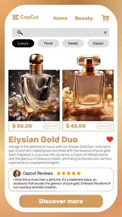 Beauty Perfume product display