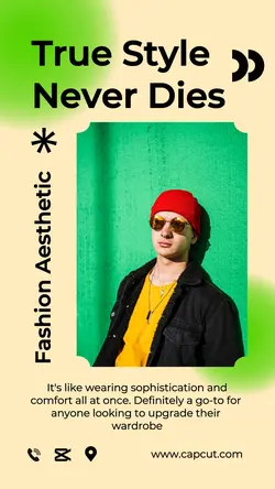 True Style Never Dies Fashion for Men Stories Template