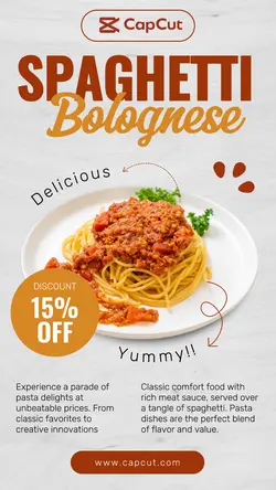 Food Spaghetti Promotion TikTok Post