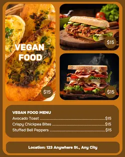 Vegan Food Menu