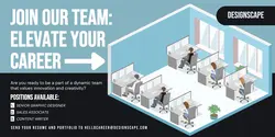 Business Hiring Join Our Team Blue and Black Linkedin Company Banner