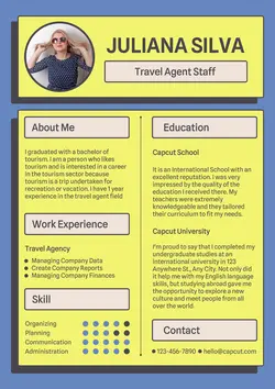 Business Resume Travel Agent