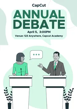 Non-Marketing Annual Debate Campus Poster