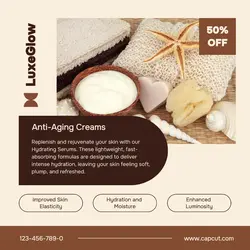 Beauty anti aging cream promotion instagram post