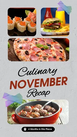 Food Aesthetic Culinary Recap Instagram Story